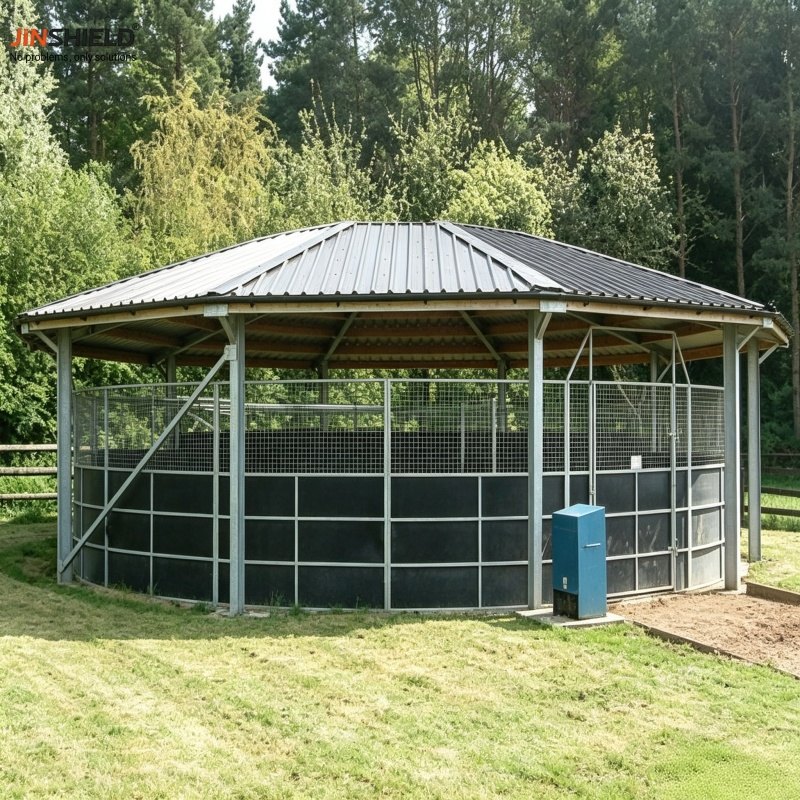 Galvanized Q235 steel modular frame of the 8 horse walker