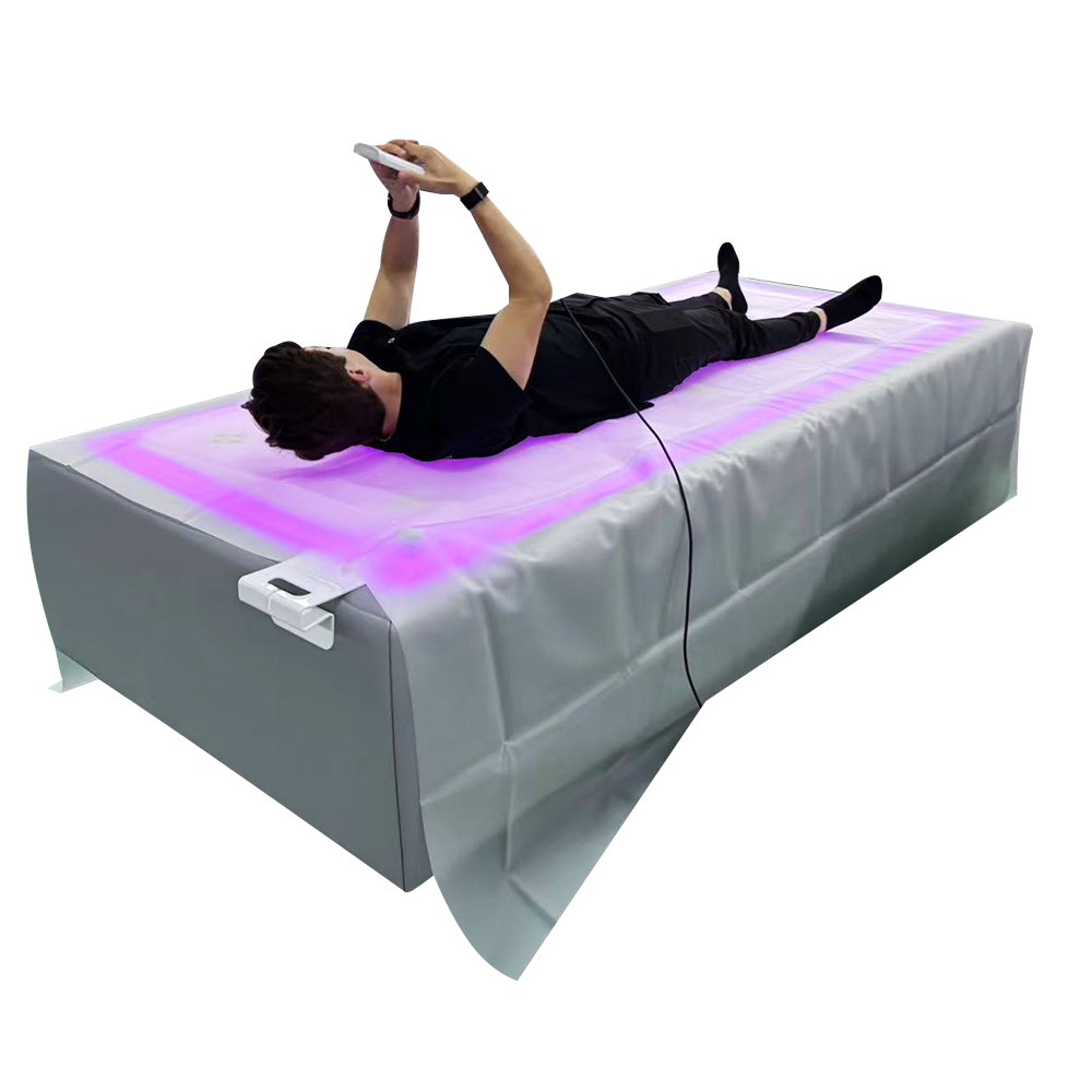 Dry float bed open, showing the water reservoir under the TPU membrane