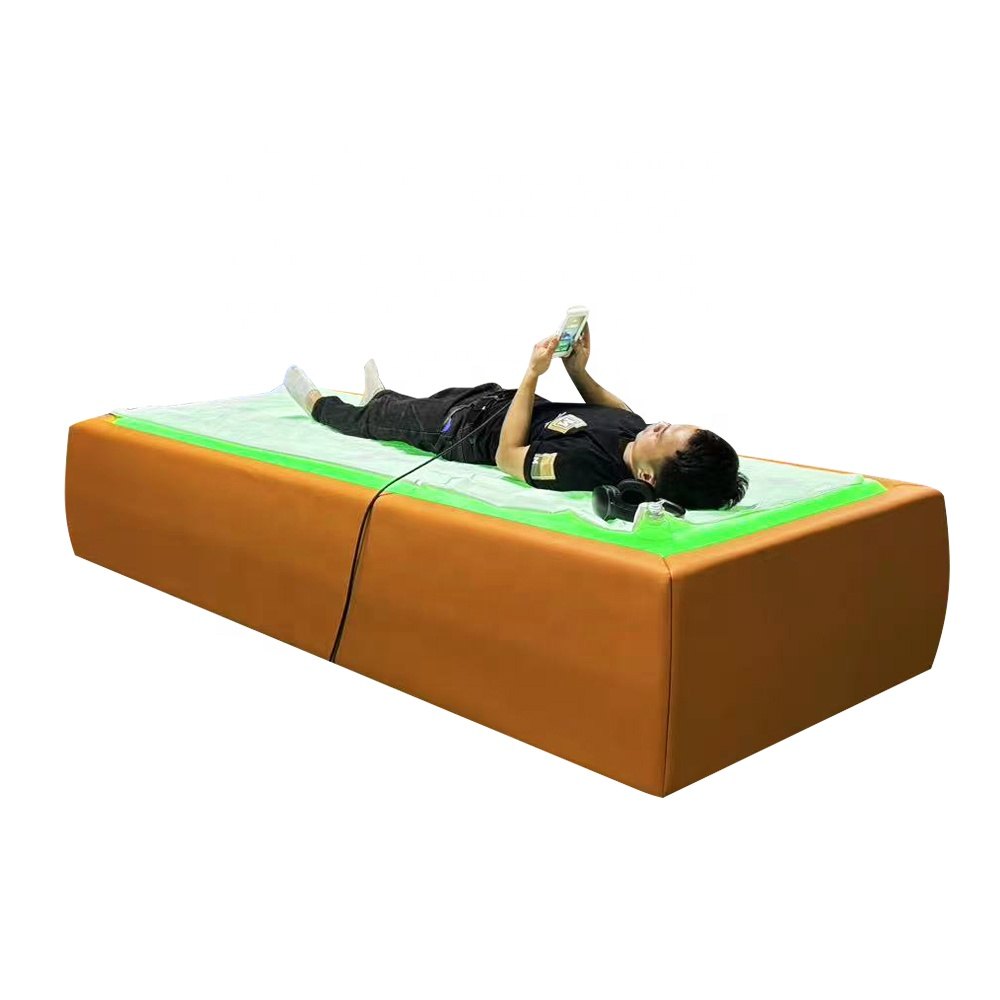 Dry float bed control panel with timer and temperature display